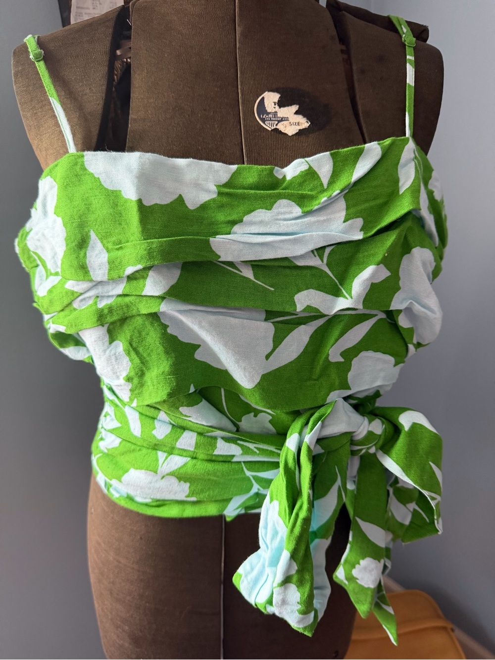 kate spade Blue and Green Floral Top